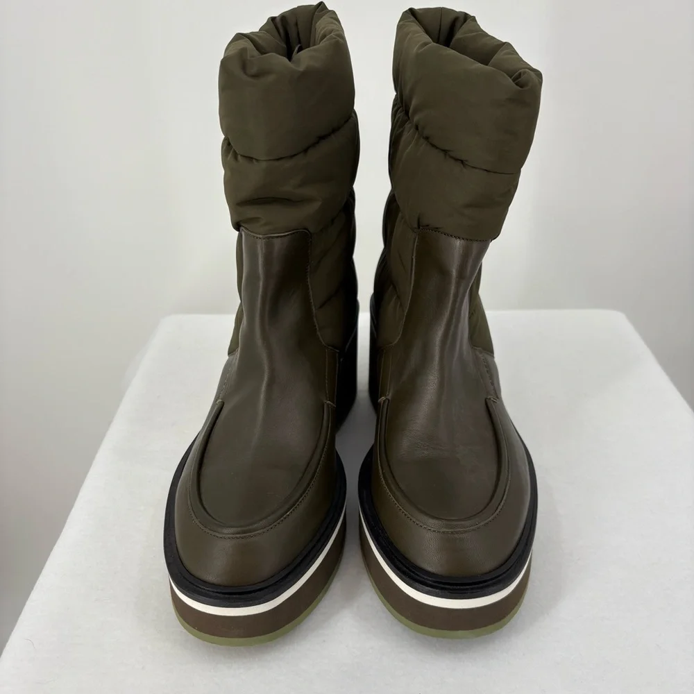 Clergerie Ally 70mm Leather Ankle Boots 39 Green - Picture 2 of 8